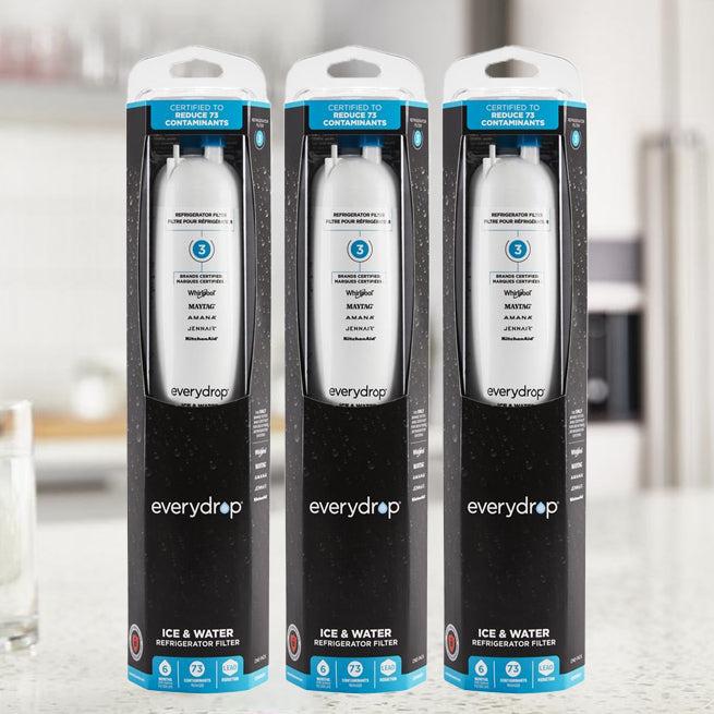 3-Pack Everydrop Water Filter 3 – 4396710 EDR3RXD1 Whirlpool Refrigerator Water Filter Replacement Fridge Filter